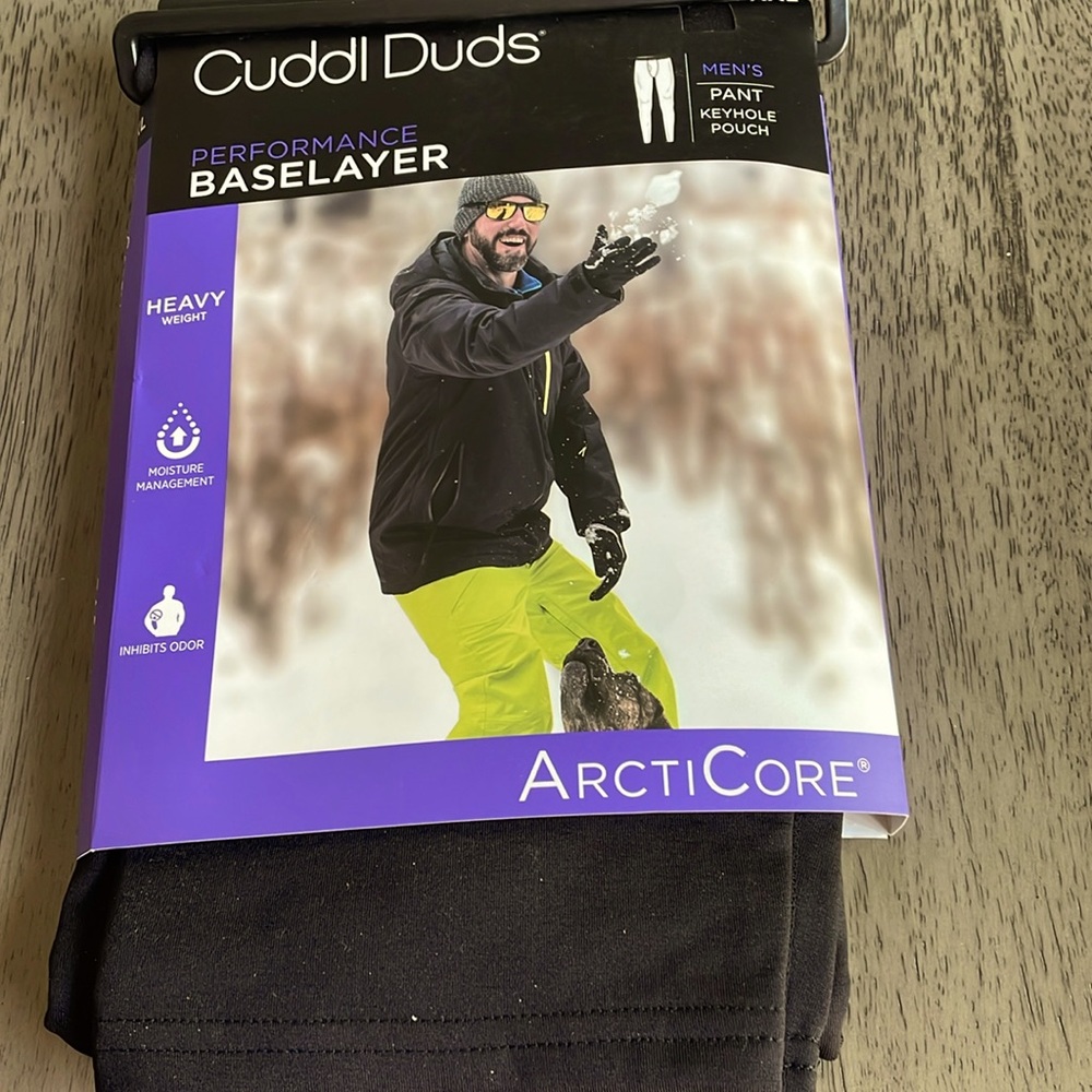 Men’s Cuddl Duds Performance Baselayer Pants - Black